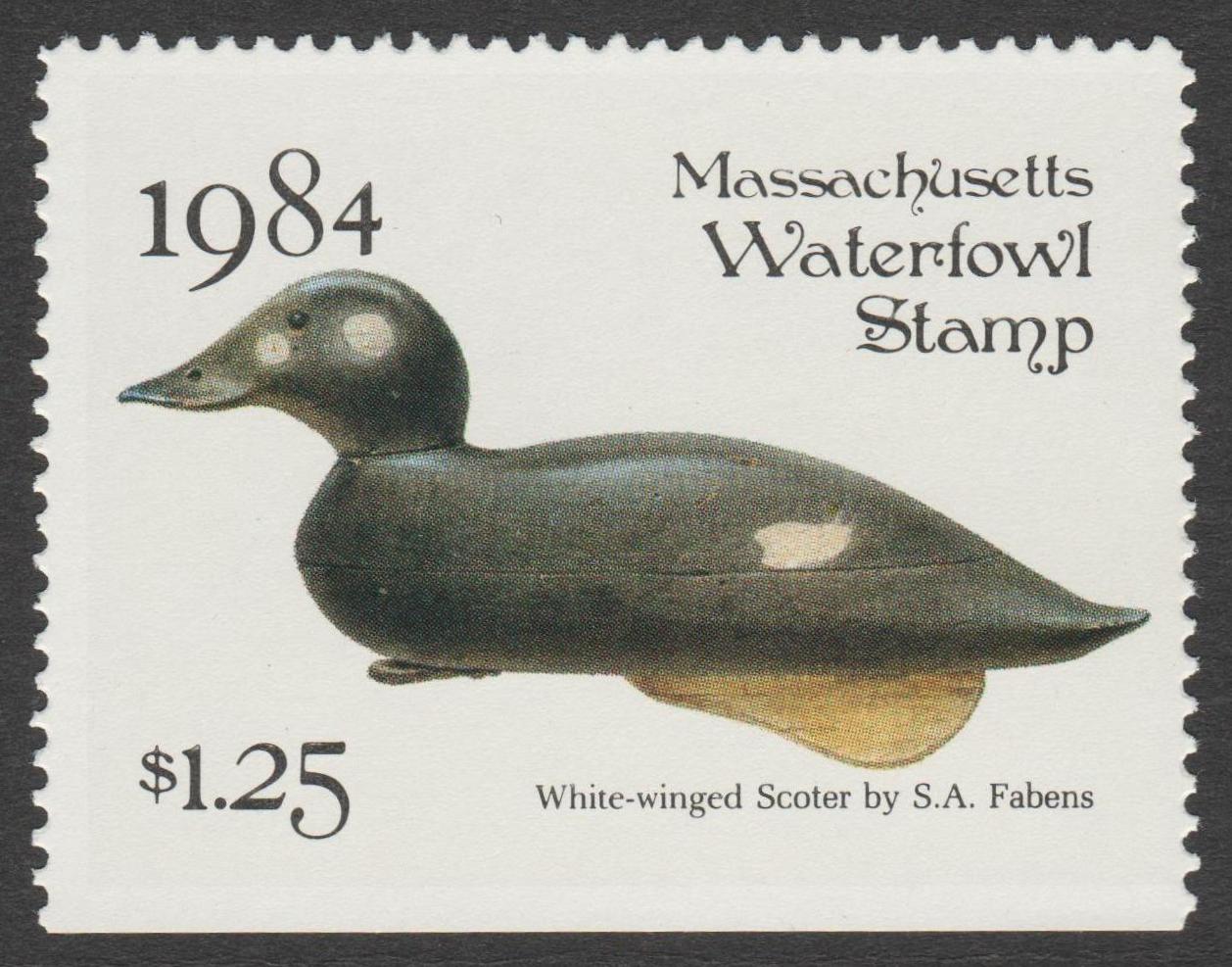 MA waterfowl #11 $1.25 MNH VF 1984, se at bot. P