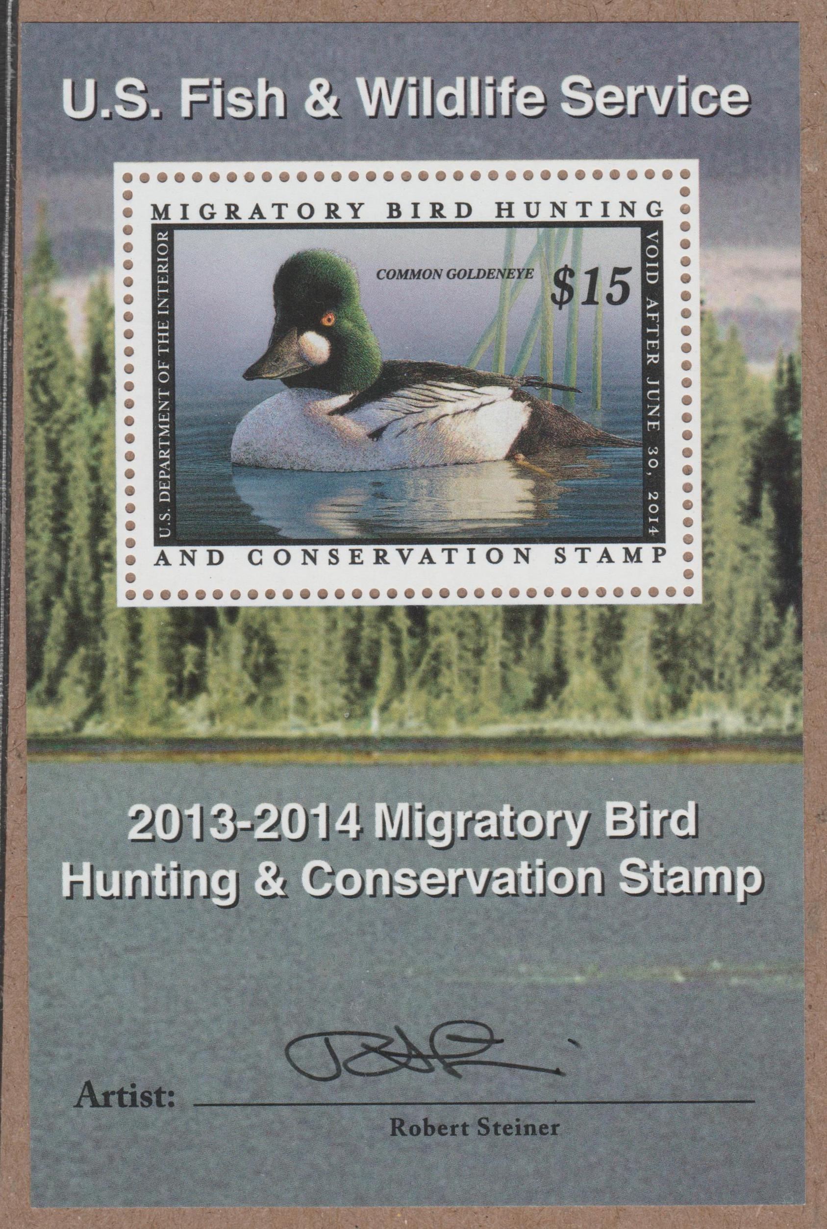 Federal waterfowl RW80b $15 MNH VF artist signed mini sheet P