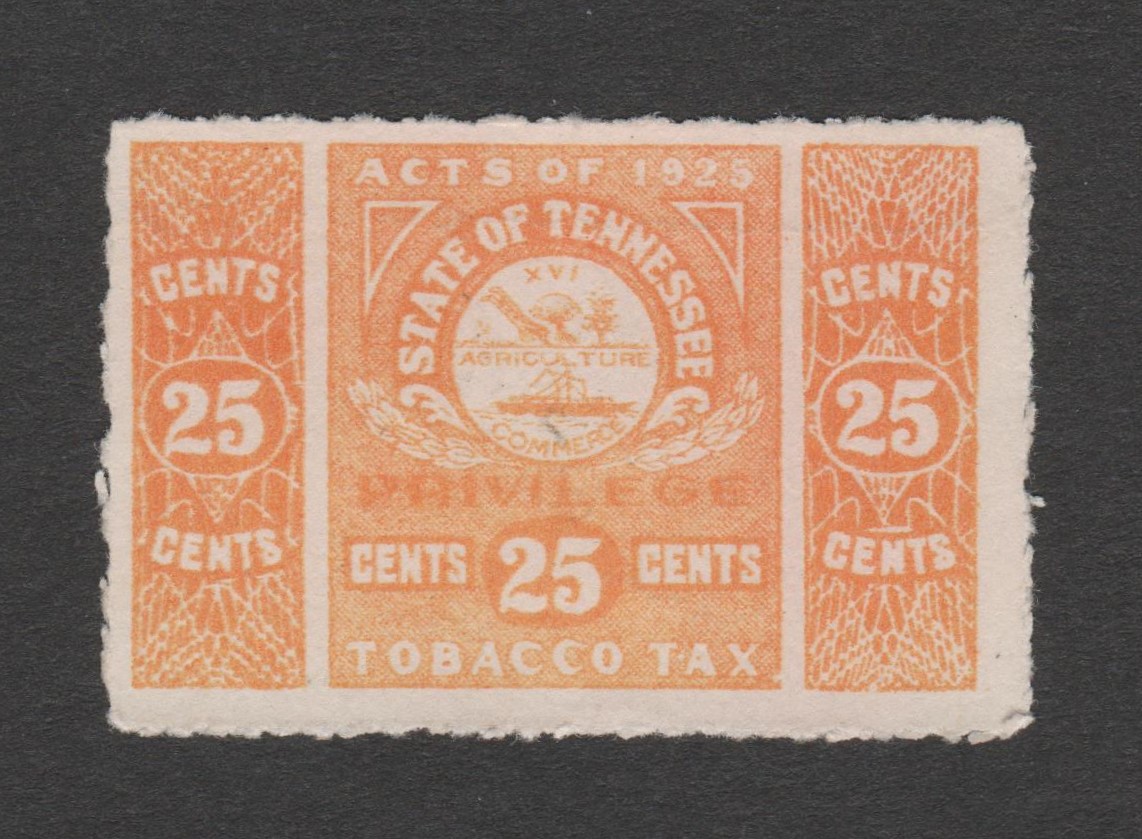 TN tobacco T23 25c U F-VF, un-canceled  P