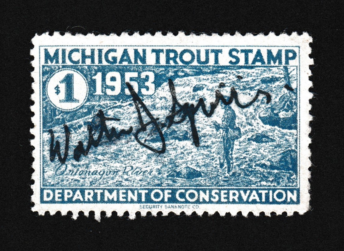 MI trout T6 $1 U F-VF, 1953 P