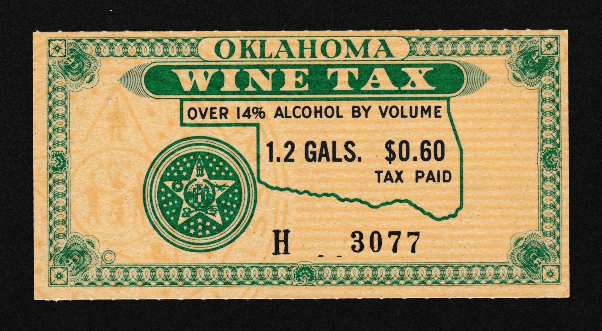 OK wine W6 $0.60 MNG F-VF P