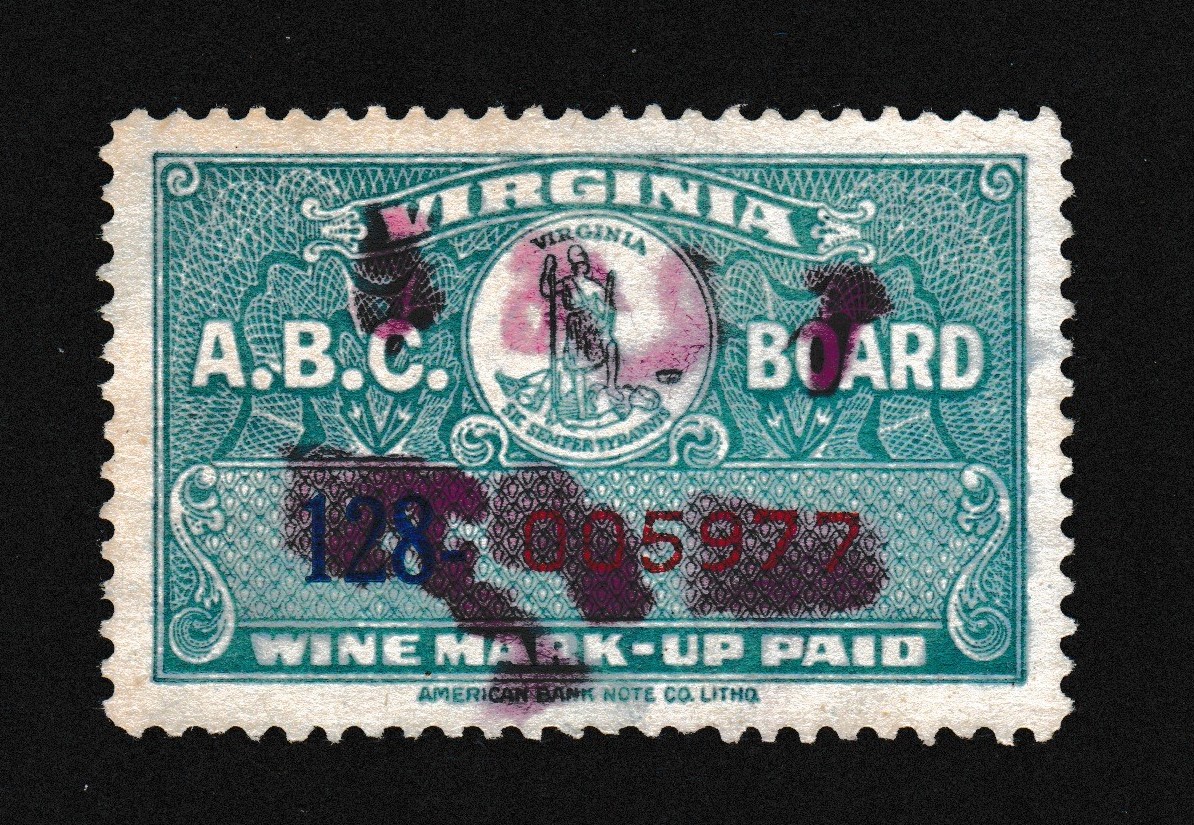 VA wine W20 128 oz. U VF P