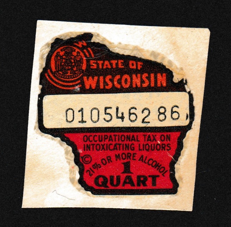 WI liquor L138v 1 Qt. MNH VF UNLISTED like L138 but orange & red P