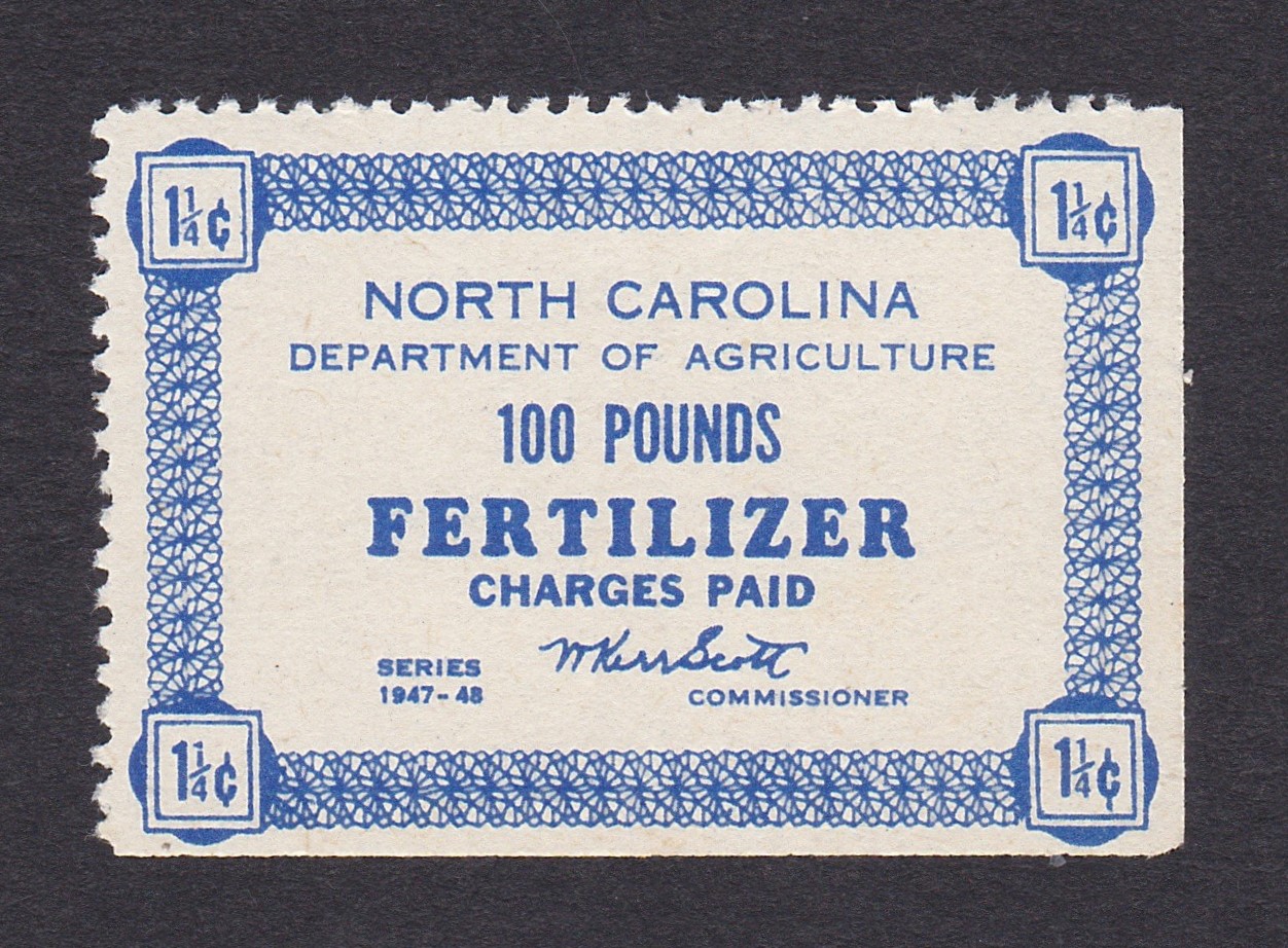 NC fertilizer FT5 1-1/4c MNH F-VF, se R & bot. P