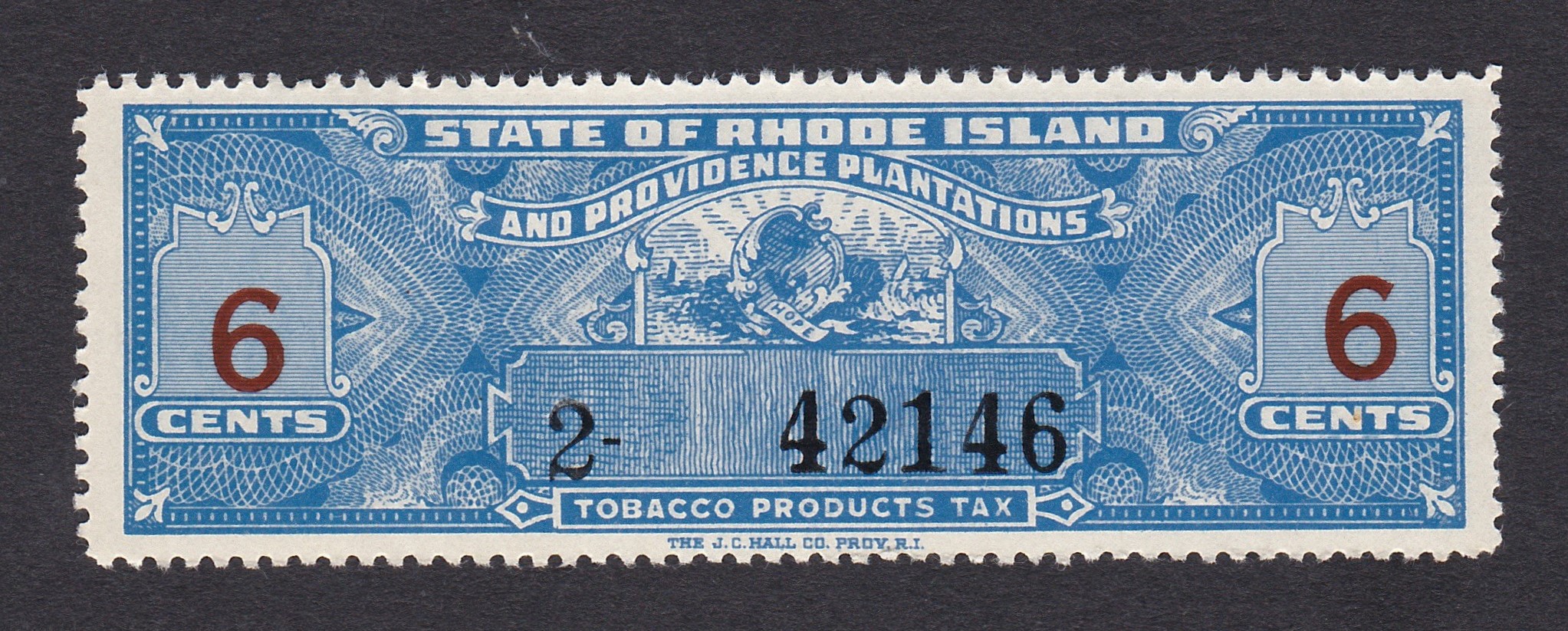 RI tobacco T19 6c MNH XF P