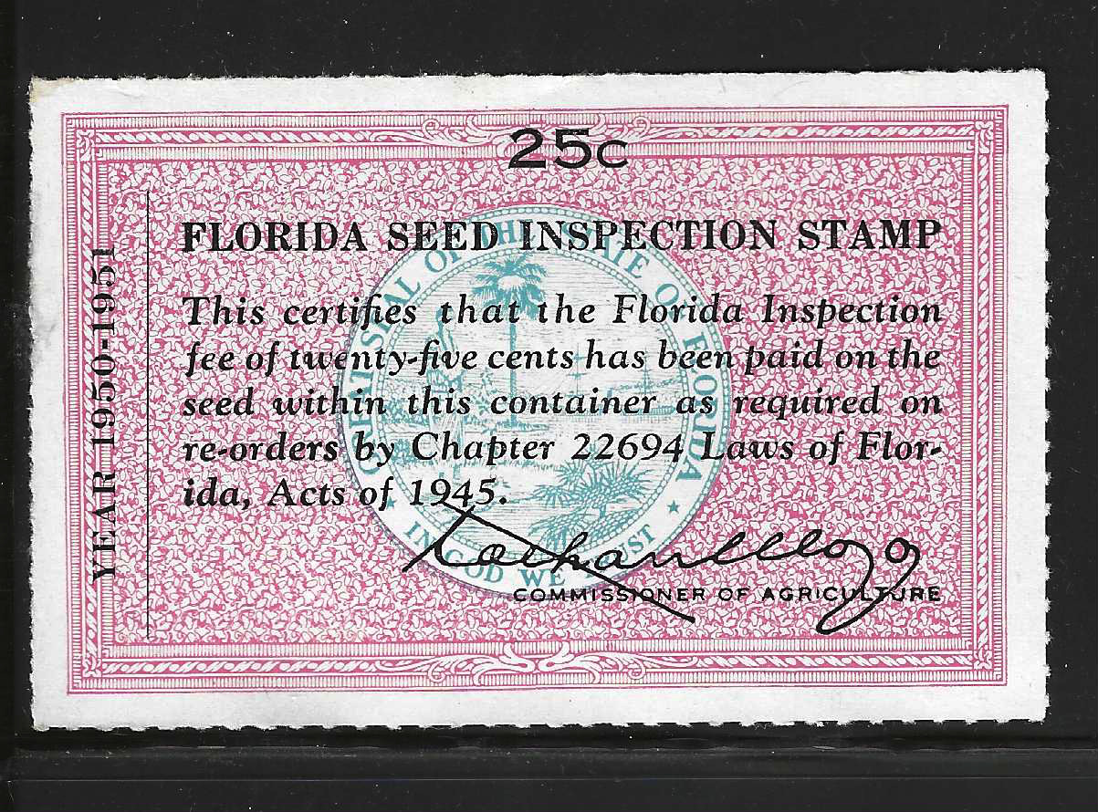 FL seed PS15 25¢ MNH VF