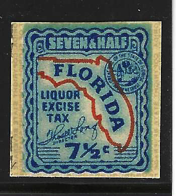 FL liquor L40 7-1/2¢ MLH VF