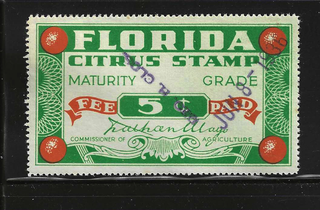 FL citrus fruit CF27 5¢ U VF