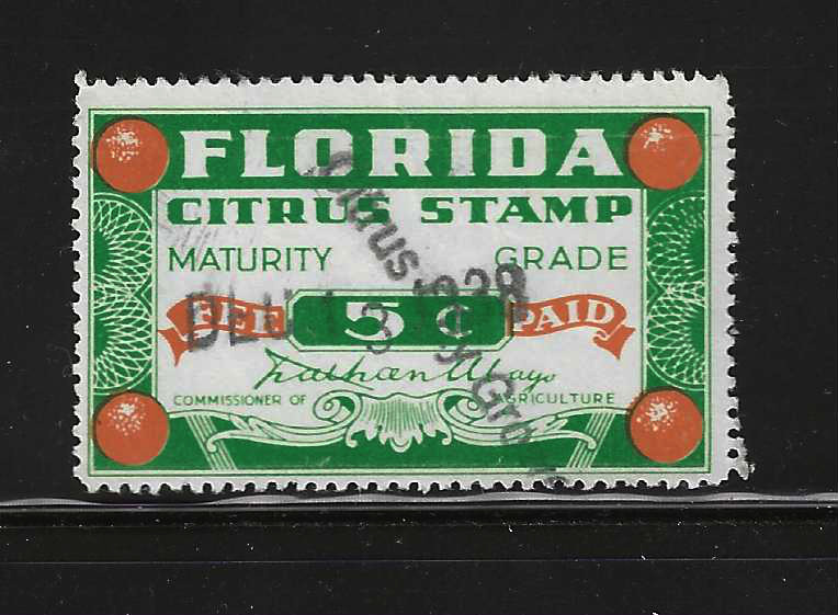 FL citrus fruit CF34 5¢ U VF