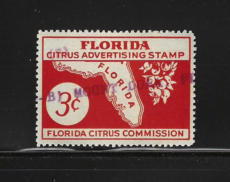 FL citrus fruit advertizing CFA16 3¢ U F-VF,cancelled w/ full gum