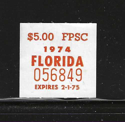 FL icc cab card IC1a $5.00 MNH VF