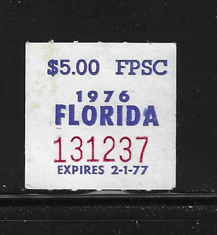 FL icc cab card IC3 $5.00 MNH VF