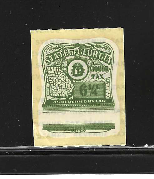 GA liquor L9a 6-1/4¢ MNH VF