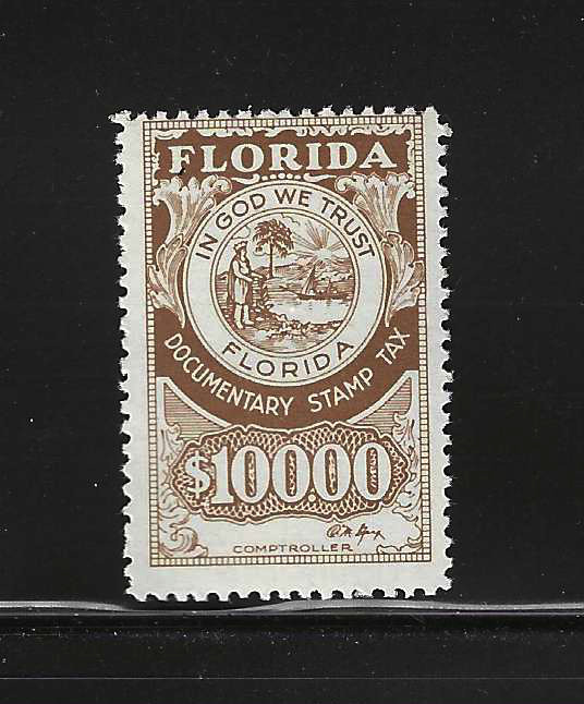 FL documentary D34 $100.00 MNH F-VF