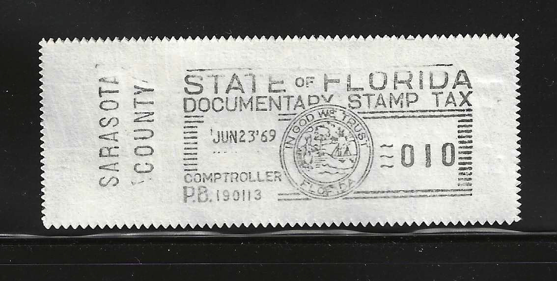 FL documentary meter DM1 10¢ w/ Sarasota County slug MNH VF