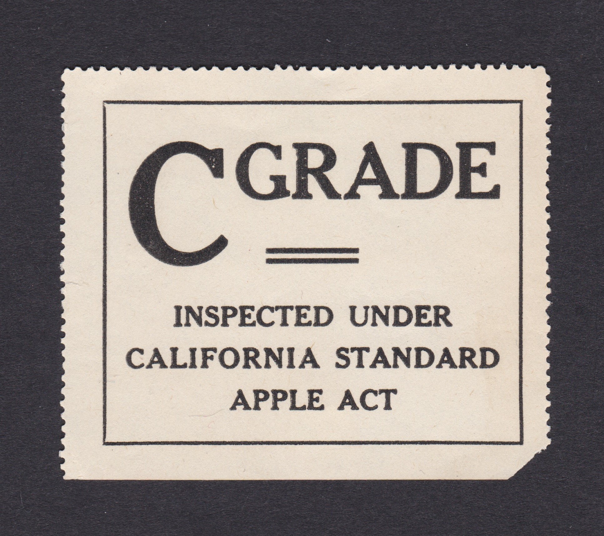 CA apple AP9 MLH VF lower right corner missing P