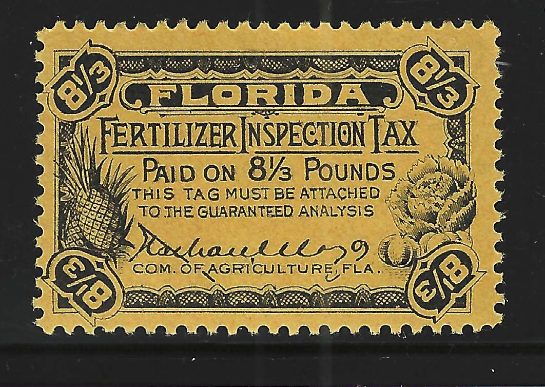 FL fertilizer  FT 19 8-1/3 lbs black on yellow orange