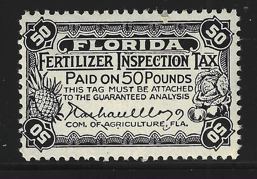 FL fertilizer FT30 50 lbs black on white MNH VF