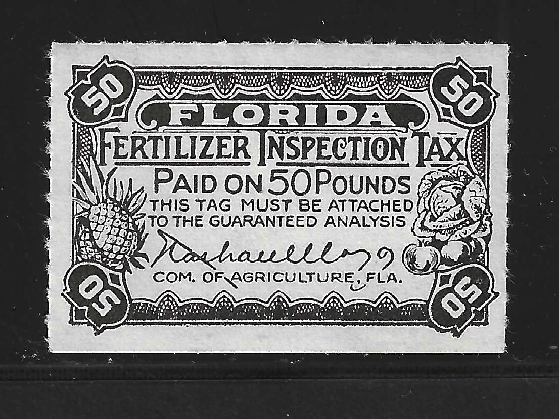 FL fertilizer T38 50 lbs black MNH VF w/ SE at B