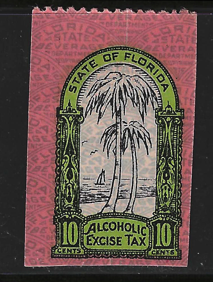 FL liquor L4  10¢ lt green MNH VF