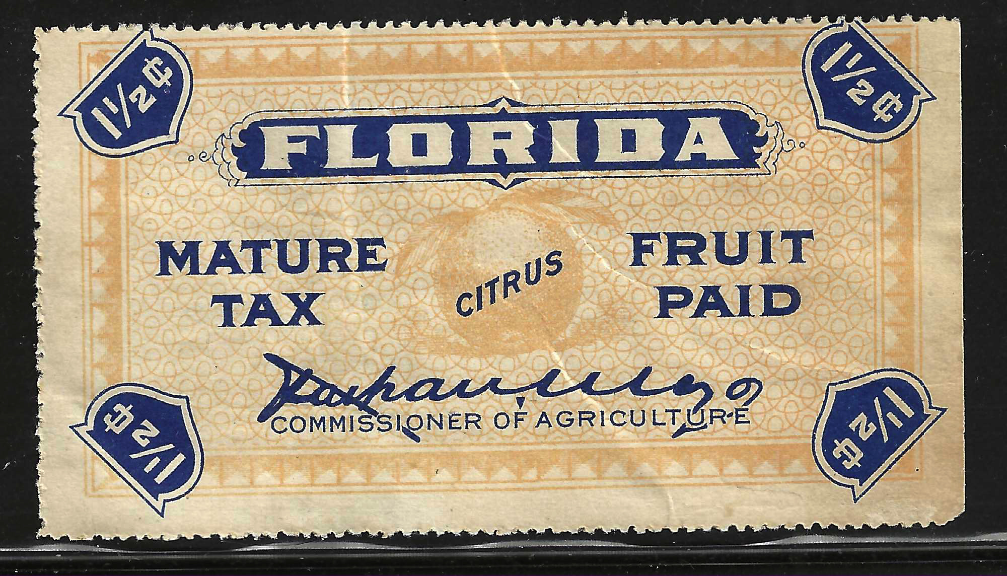 FL citrus fruit CF3 1-1/2¢ U VF rare stamp