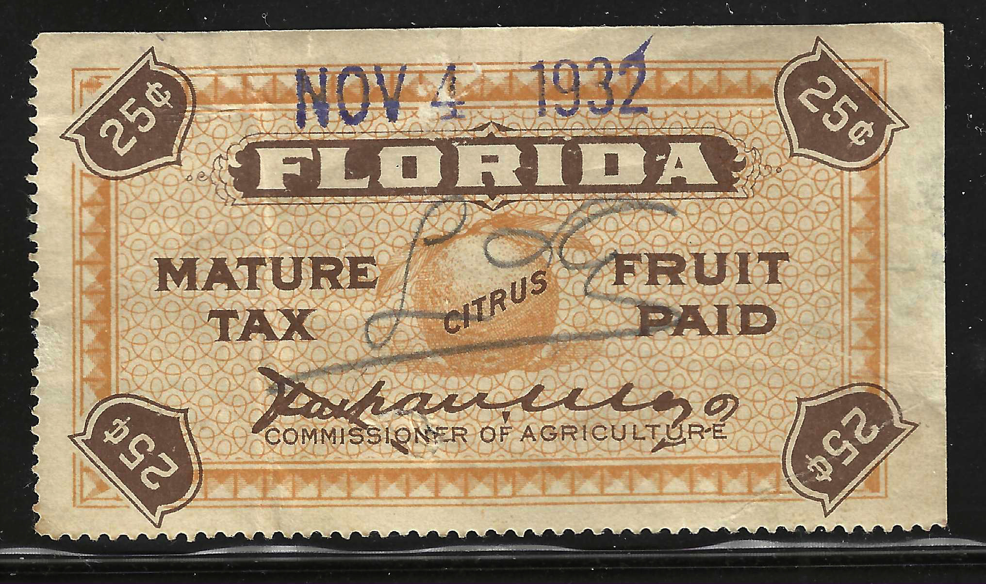 FL citrus fruit CF11 25¢ U VF