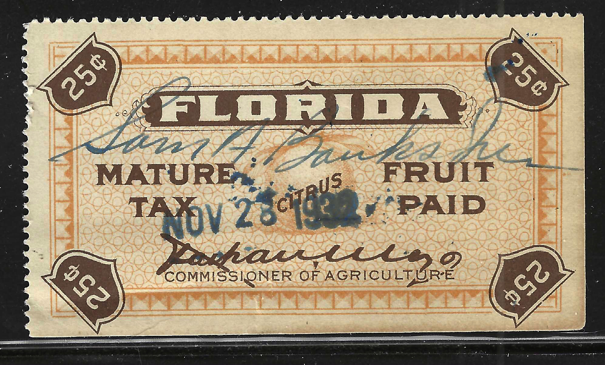 FL citrus fruit CF16 25¢ U VF