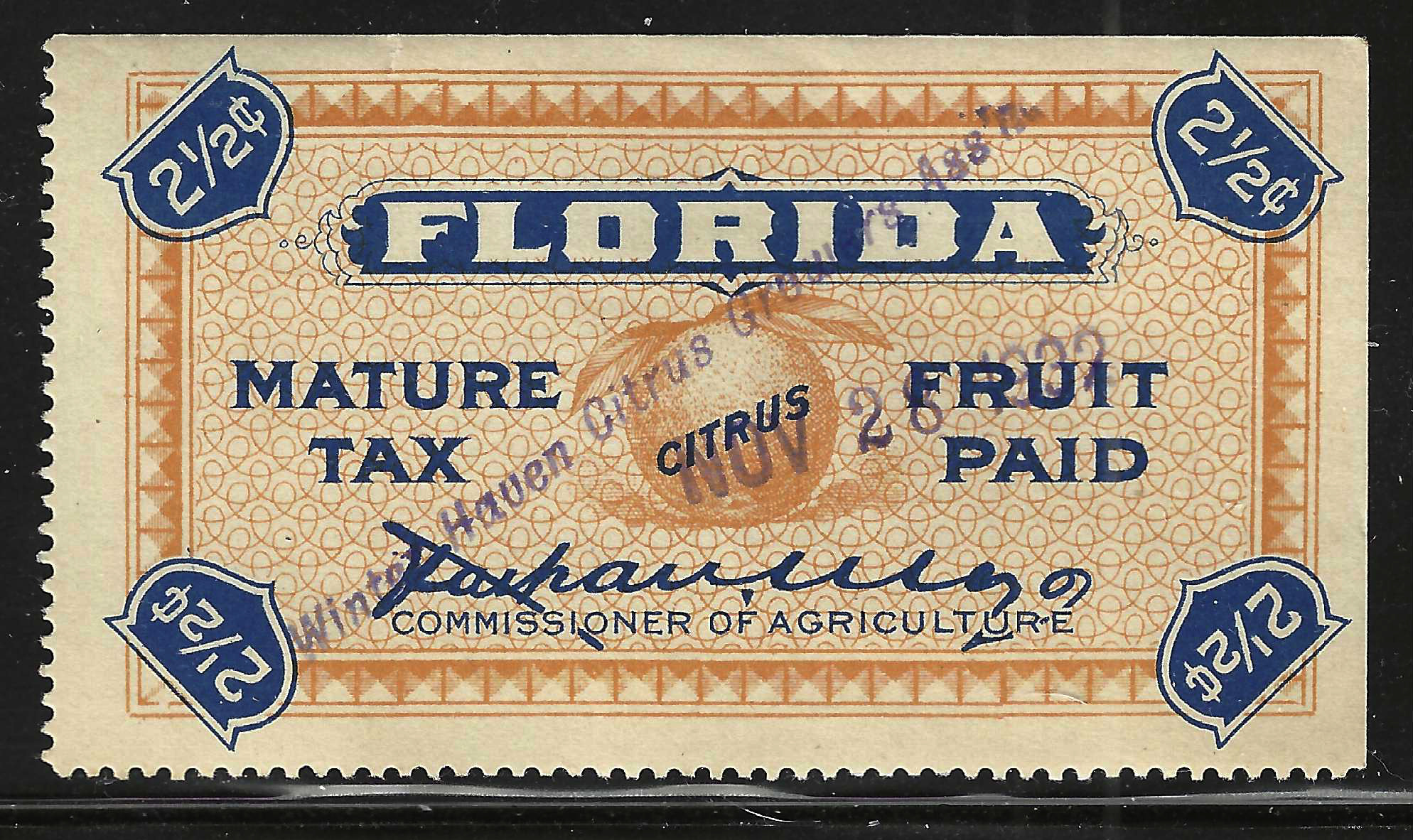 FL citrus fruit CF15 2-1/2¢ U VF 