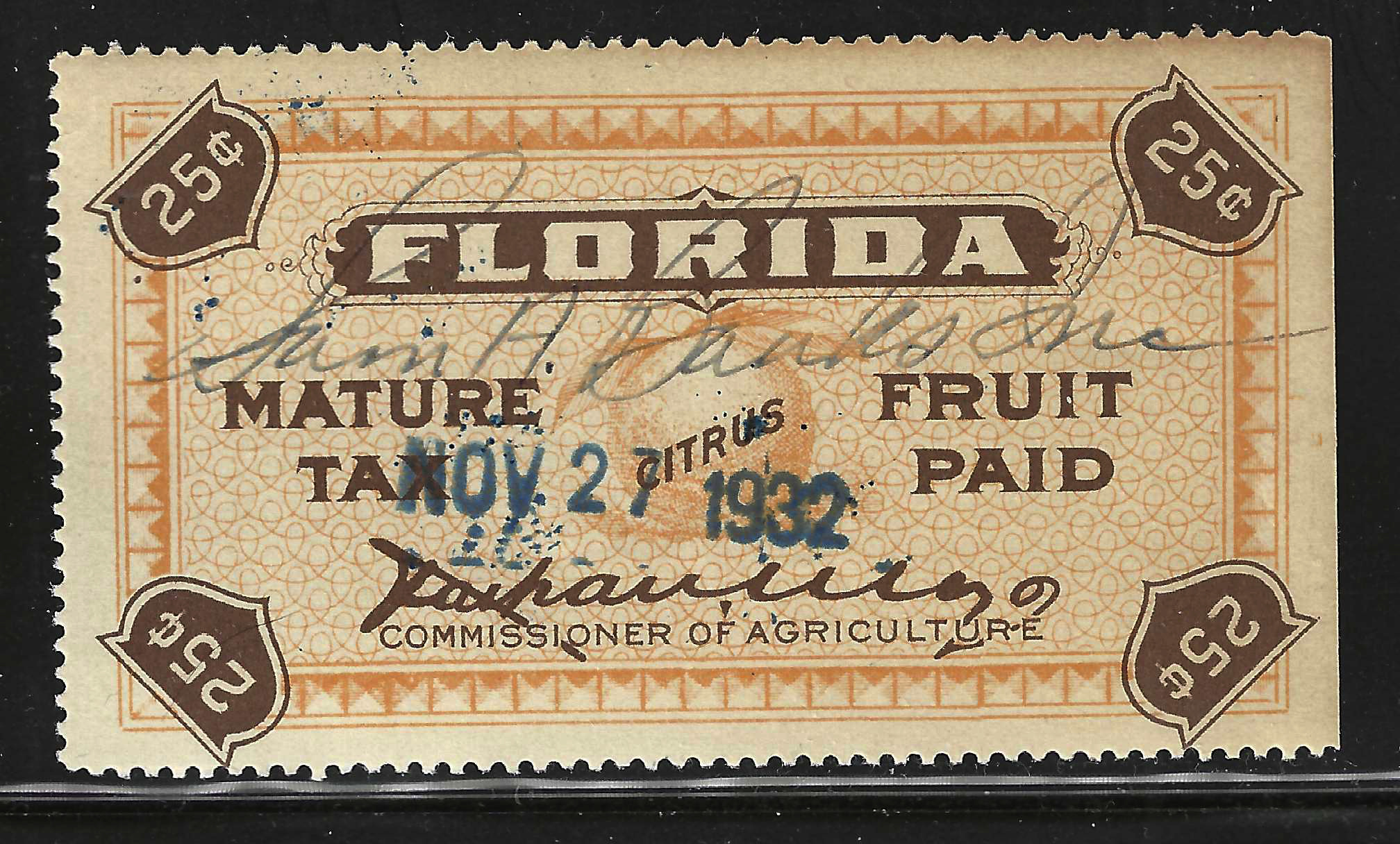 FL citrus fruit CF16 25¢ U VF