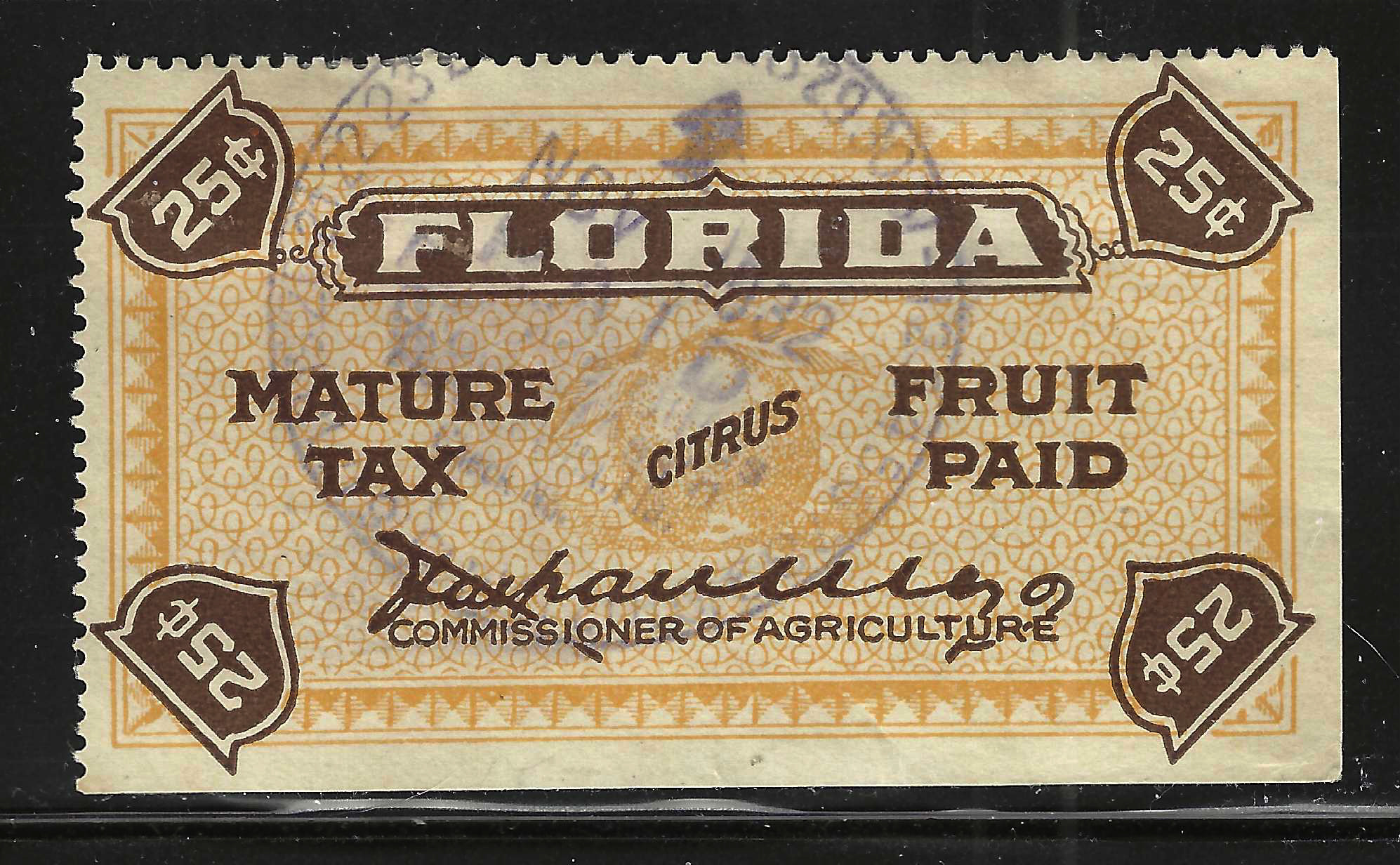 FL citrus fruit CF21 25¢ U VF