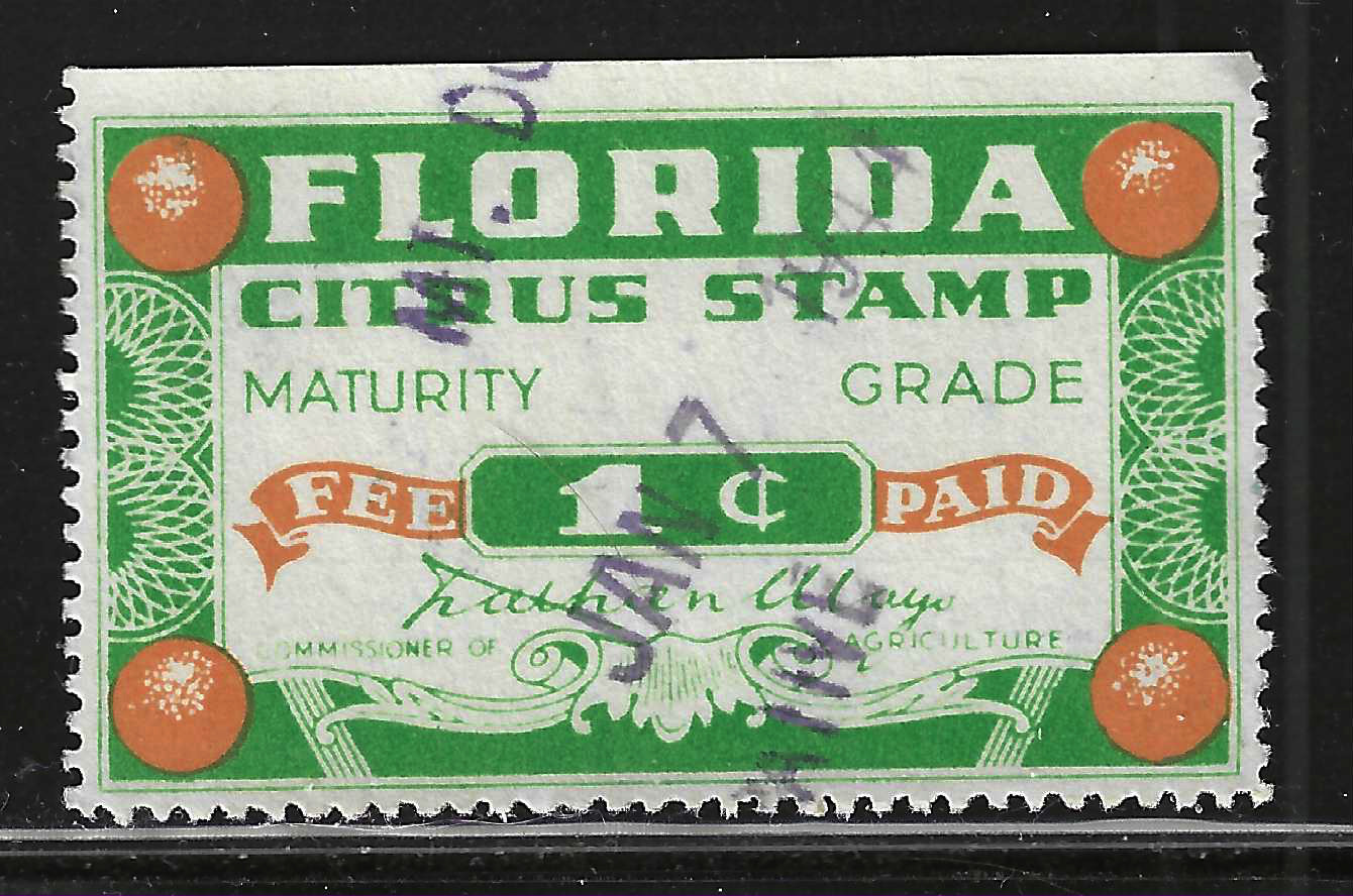 FL citrus fruit CF33 U VF w/ SE at T