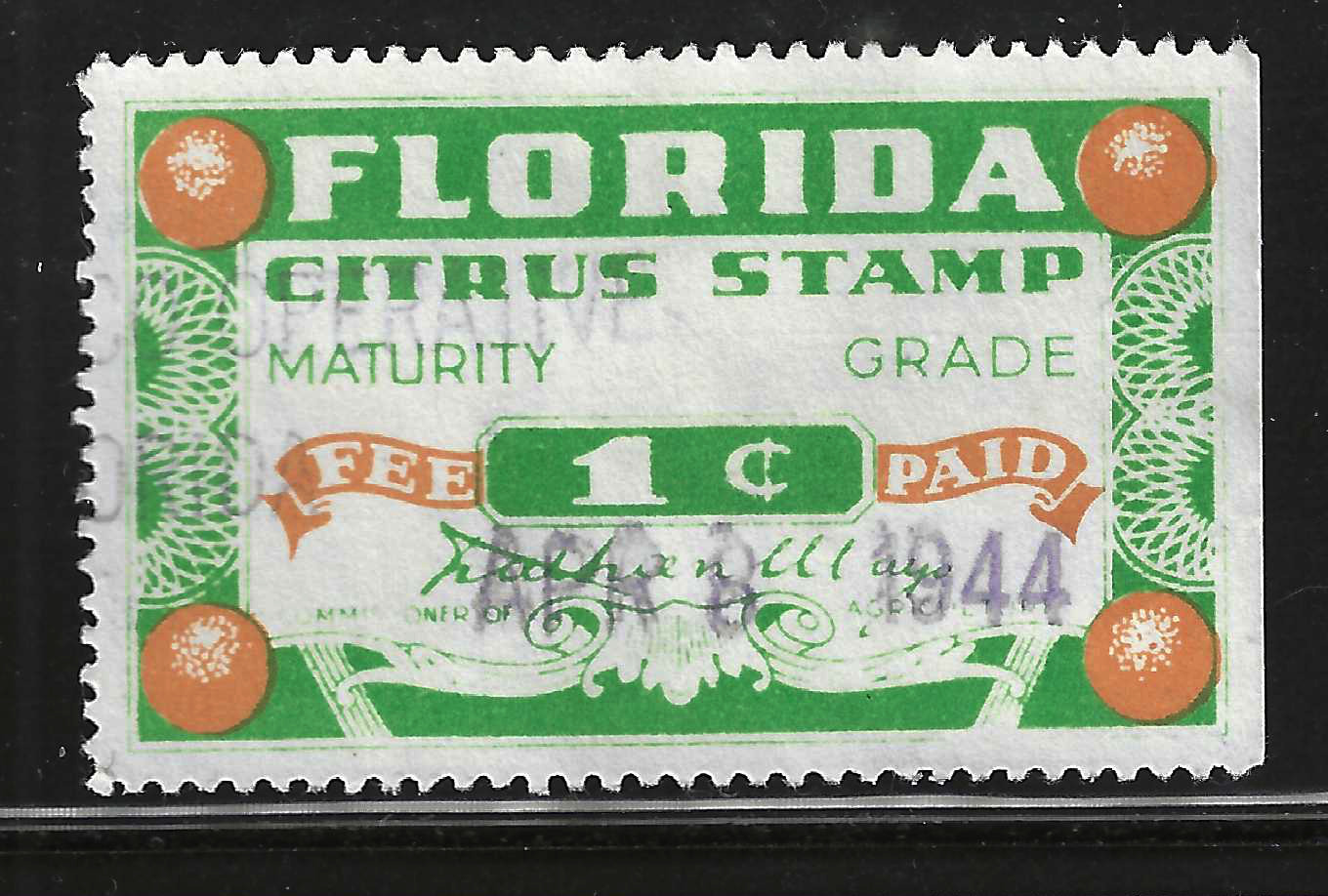 FL citrus fruit C33 U VF w/ SE at R