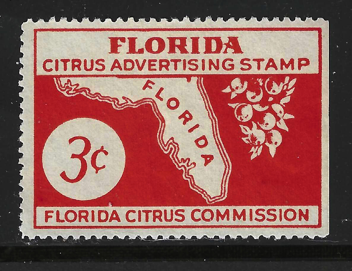 FL citrus fruit advertizing CFA16 3¢ M VF w/ SE at R