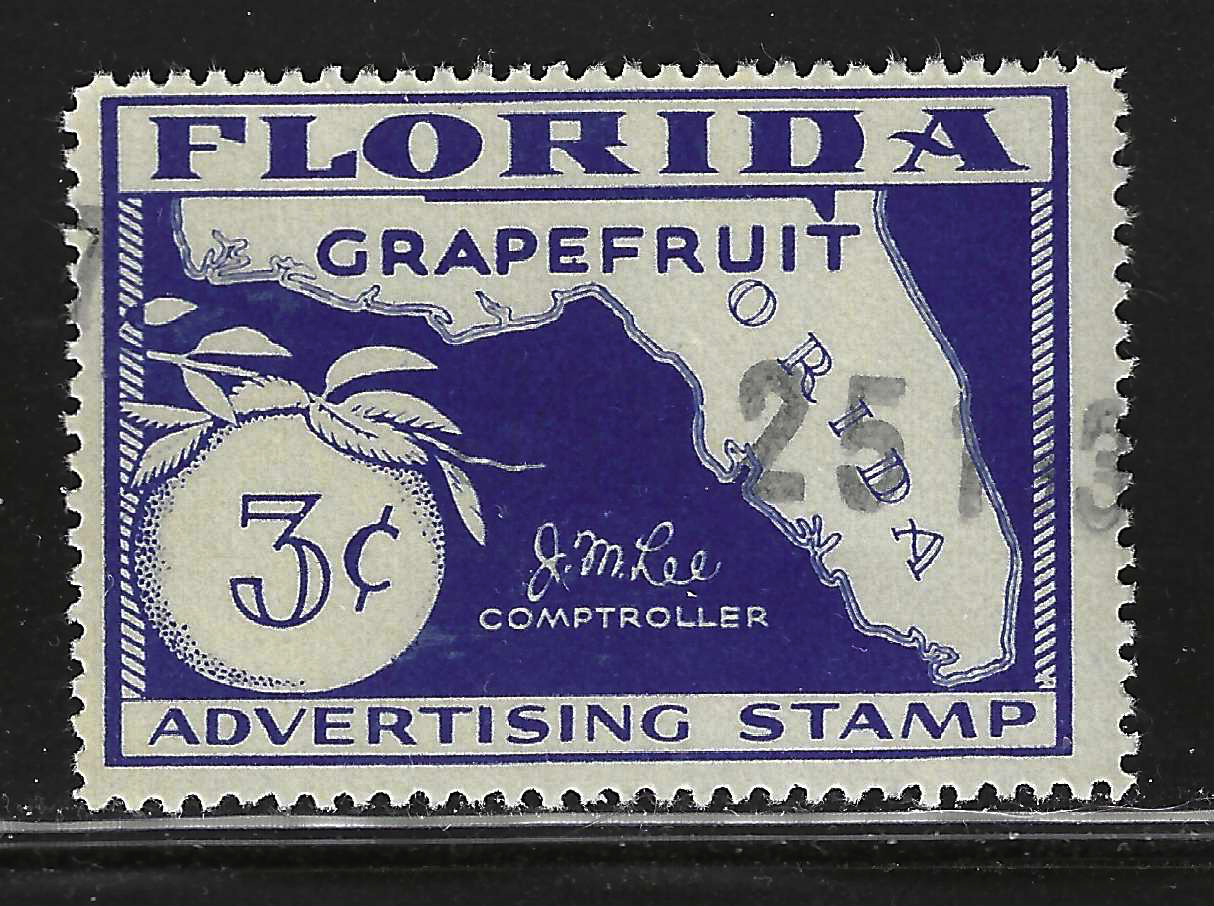 FL grapefruit GR7 3¢ perf 4 sides U VF