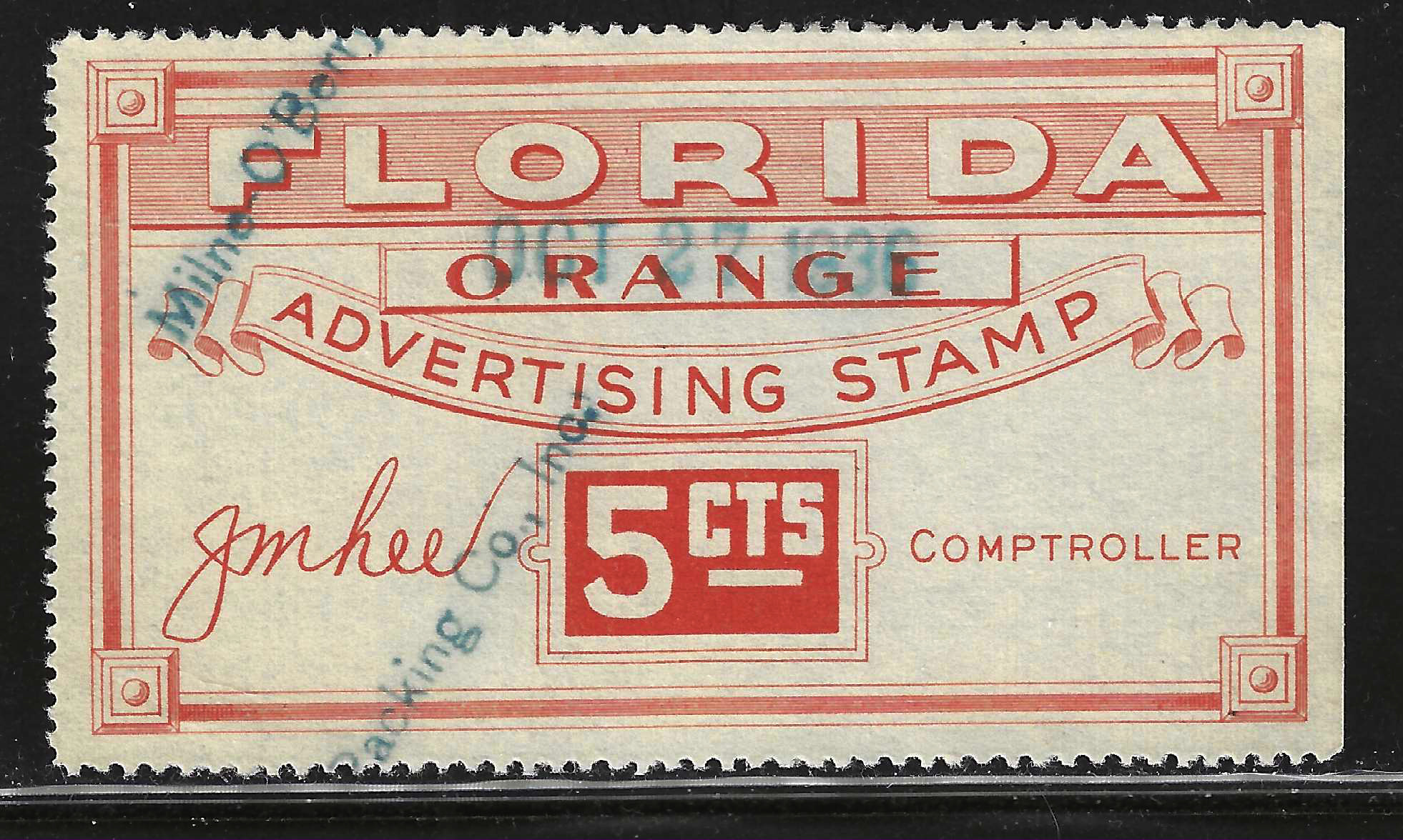 FL orange OR2 5¢ U VF