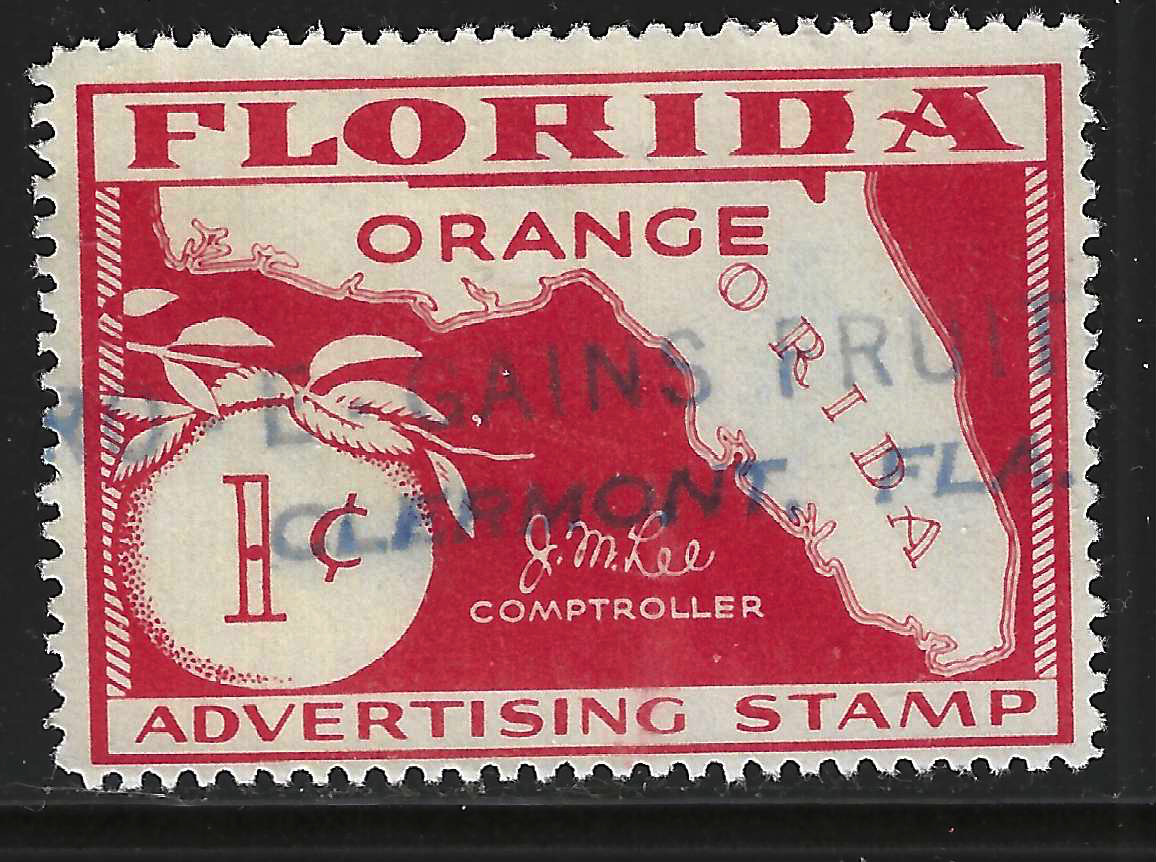 FL orange OR7 1¢ orange red perfs on 4 sides U VF 