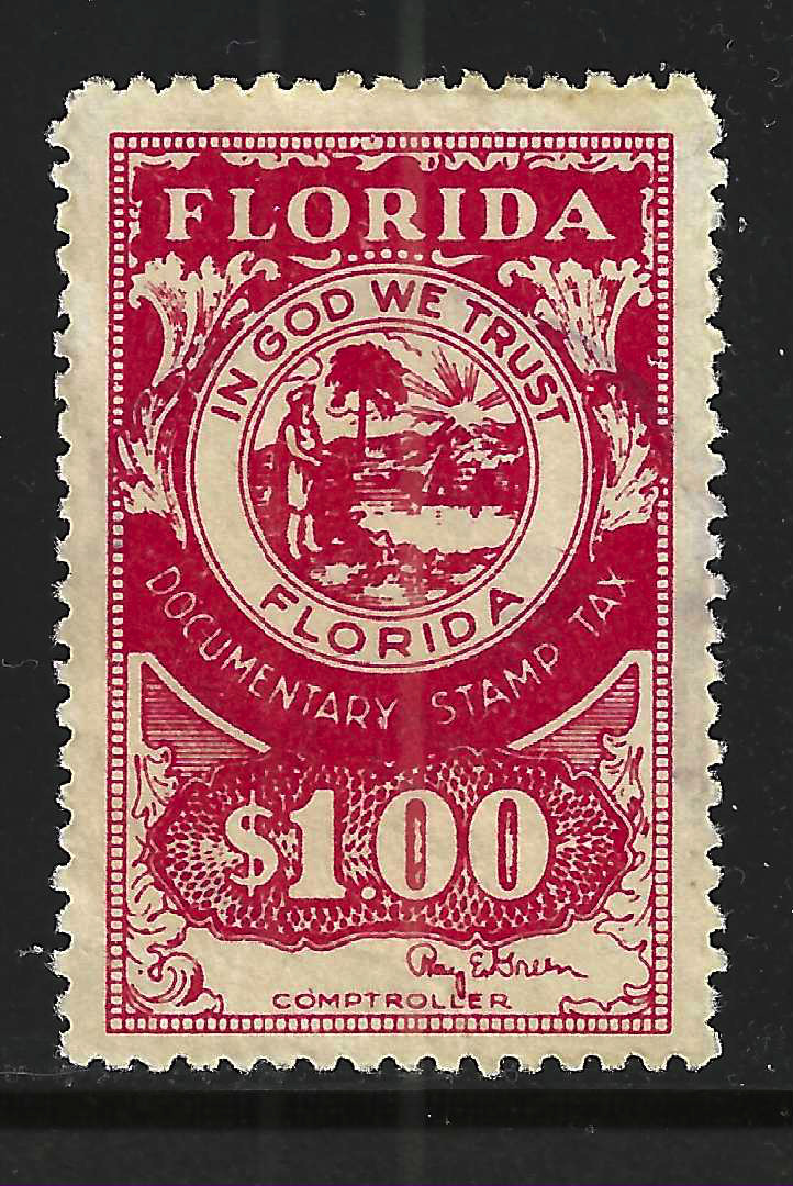 FL documentary D42 $1.00 red Green sign.M VF 