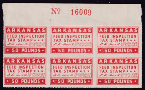 AR feed FE37 50 lbs. MNG VF, top block of 6 w/control number