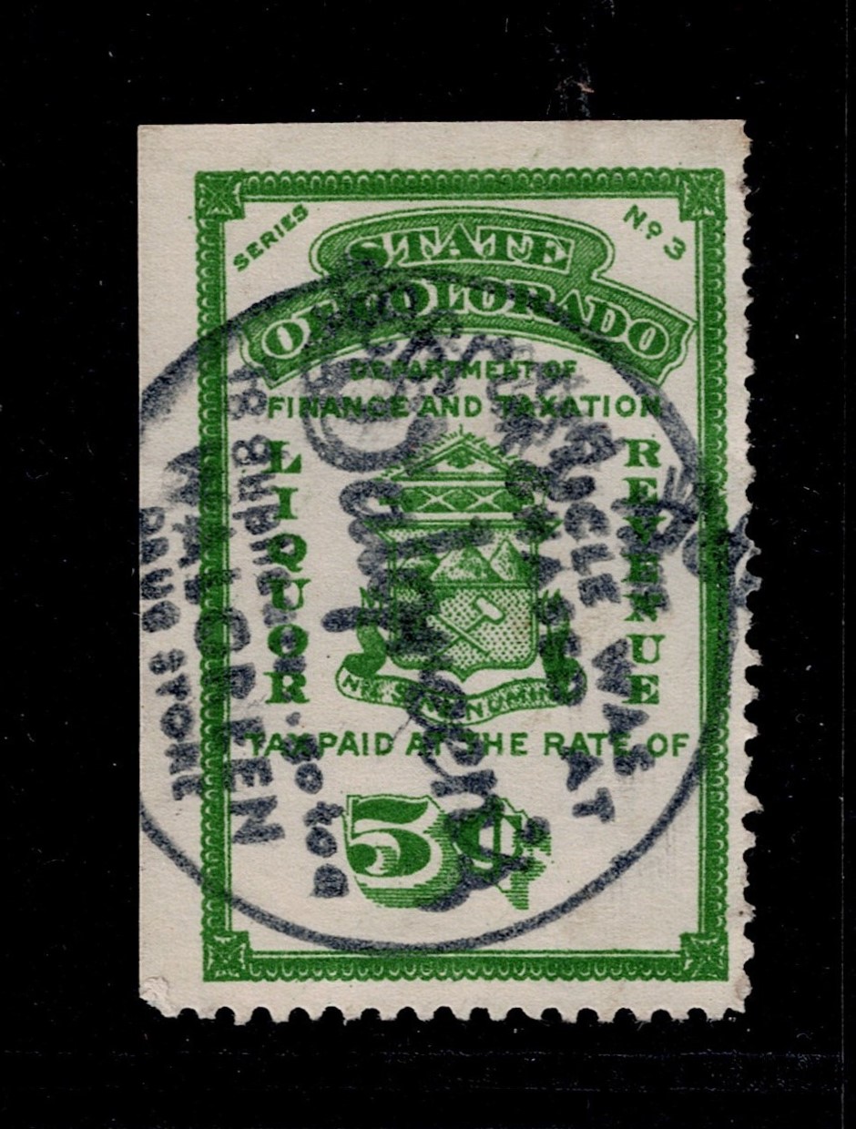 CO liquor WL18 5c U F-VF, bold Walgreens handstamp. Se top & L