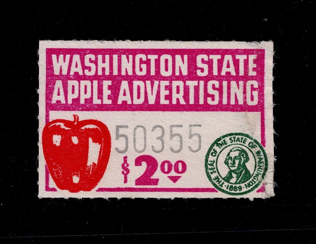 WA apple AP90 $2.00 MNG F-VF, repaired tear