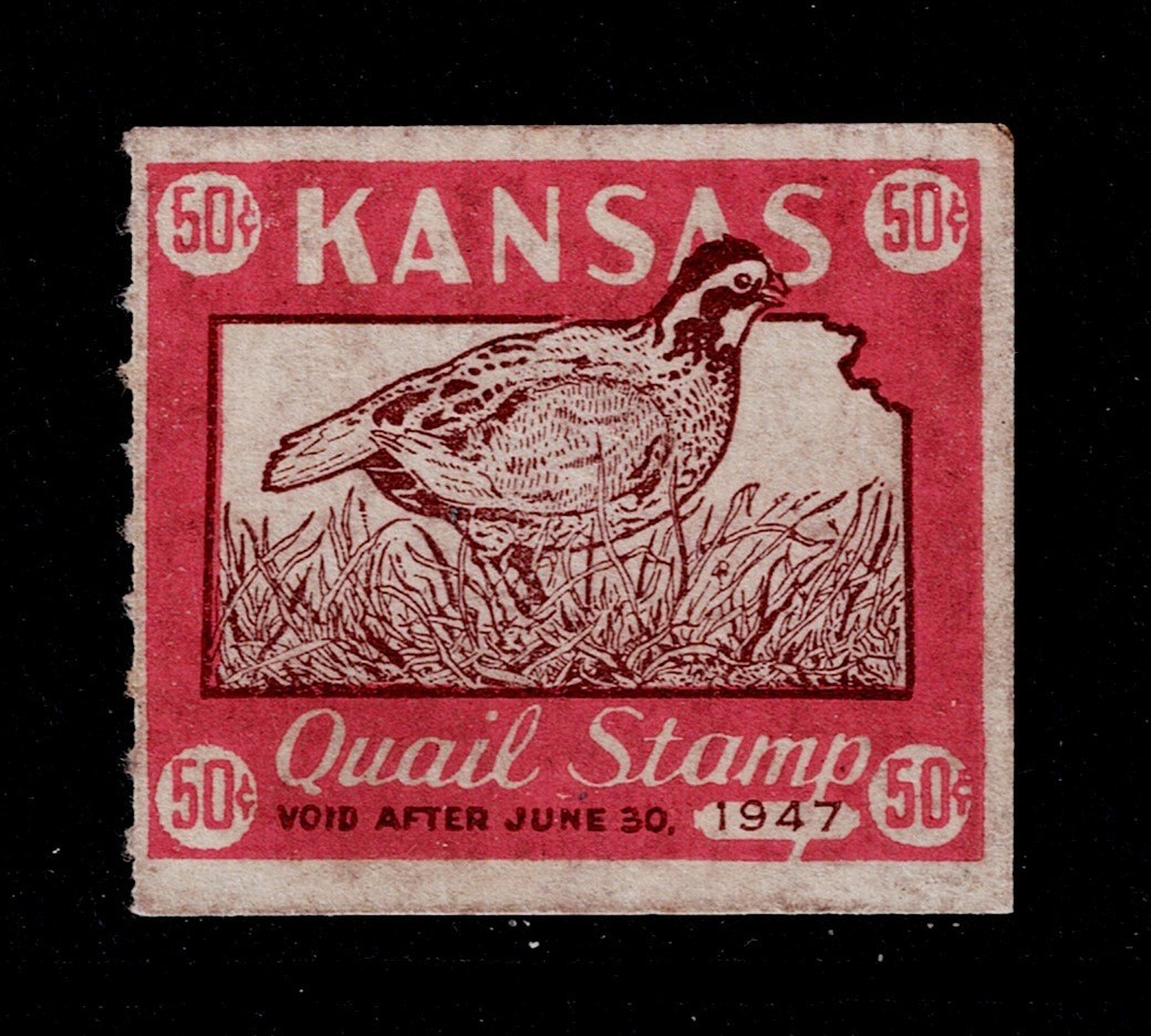 KS quail Q10 50c U F, 1946  unsigned