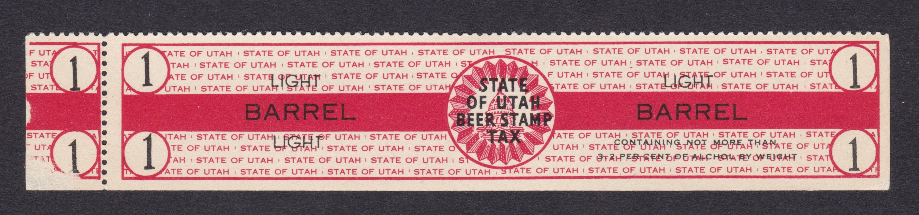 UT beer B18 1 bbl. MLH VF