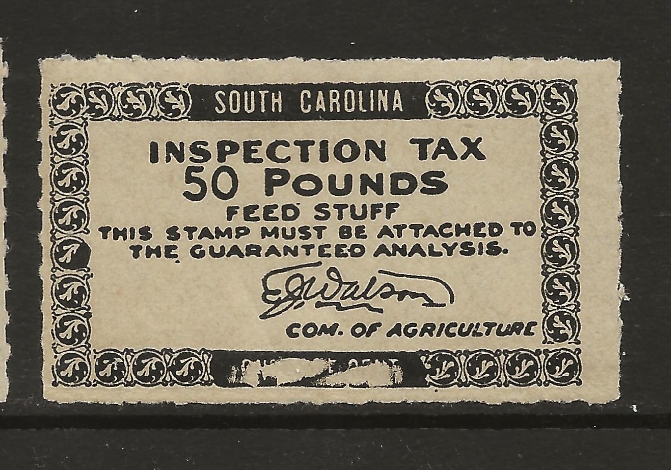 SC feed FE4 50 lbs. MNH F-VF