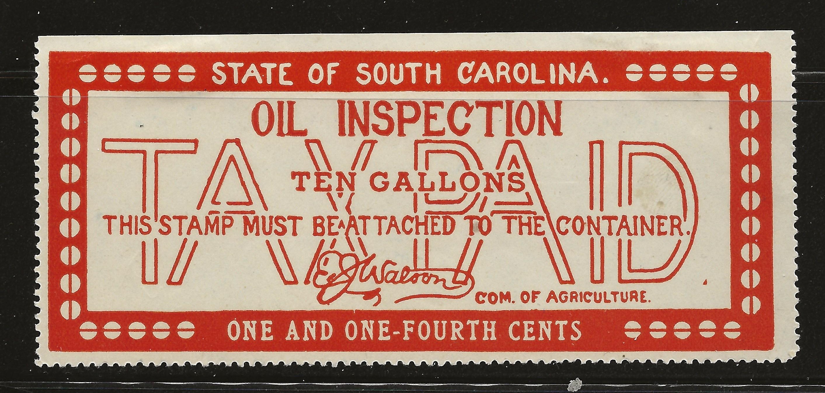 SC oil O22 1-1/4c MLH VF, SE at top