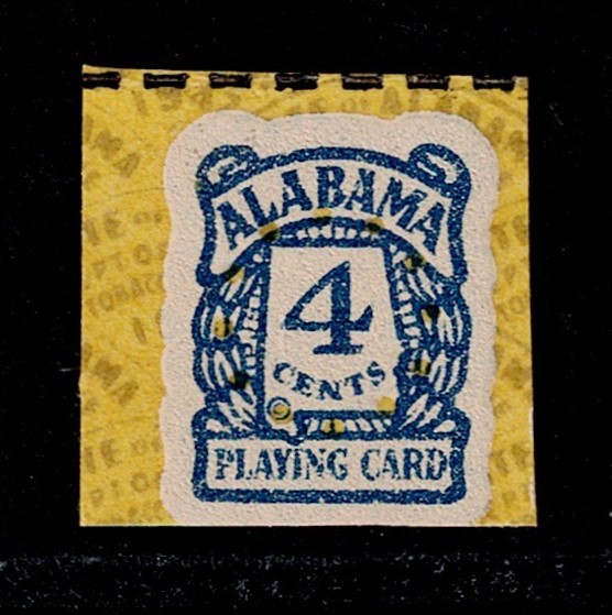 AL playing cards PC20a 4c MNH F Pie shaped safety, close cut design at Bot