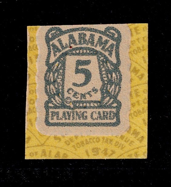 AL playing cards PC21a 5c MNH F Pie shaped safety, close cut design at top