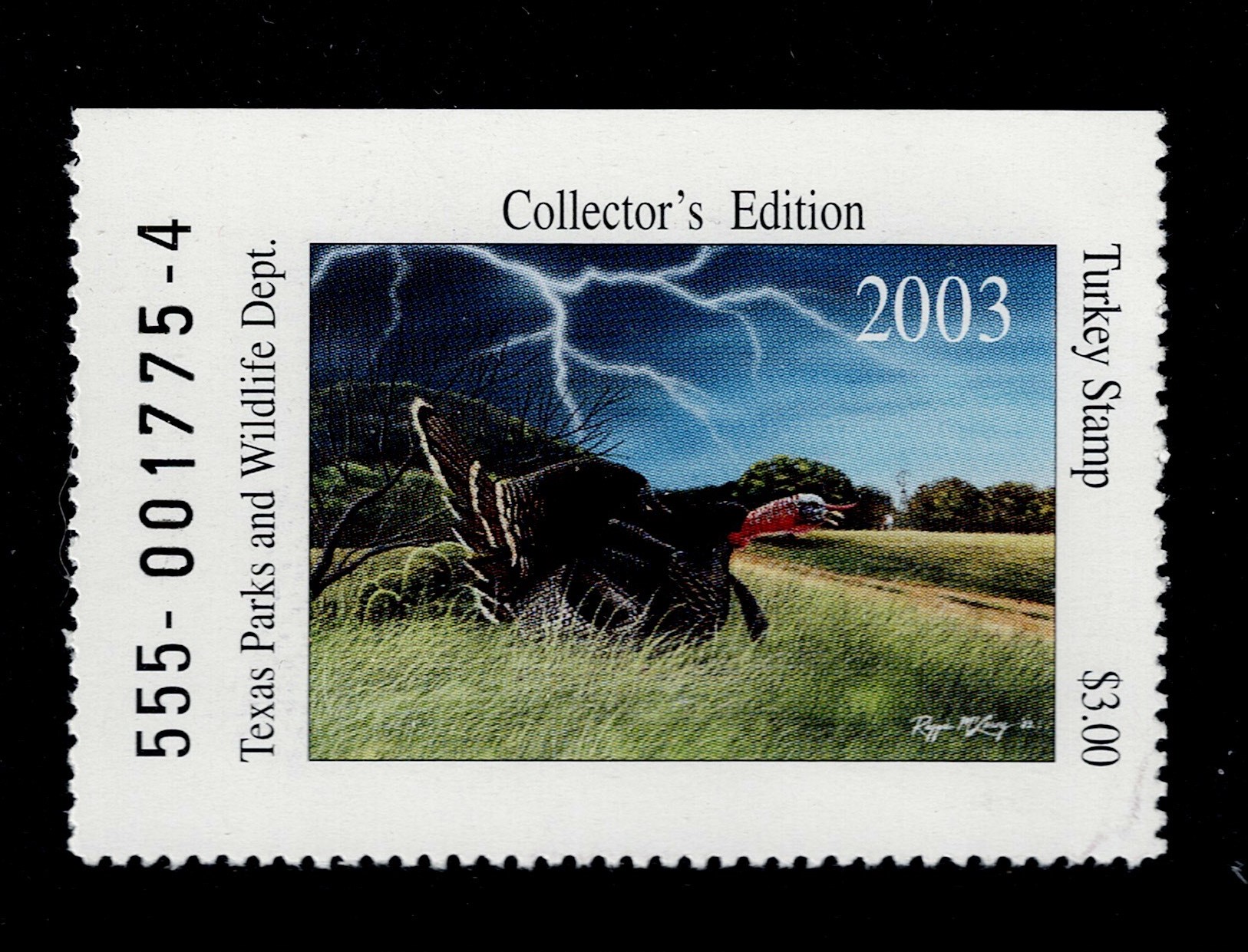 TX turkey TK13 $3 MNH VF, 2003