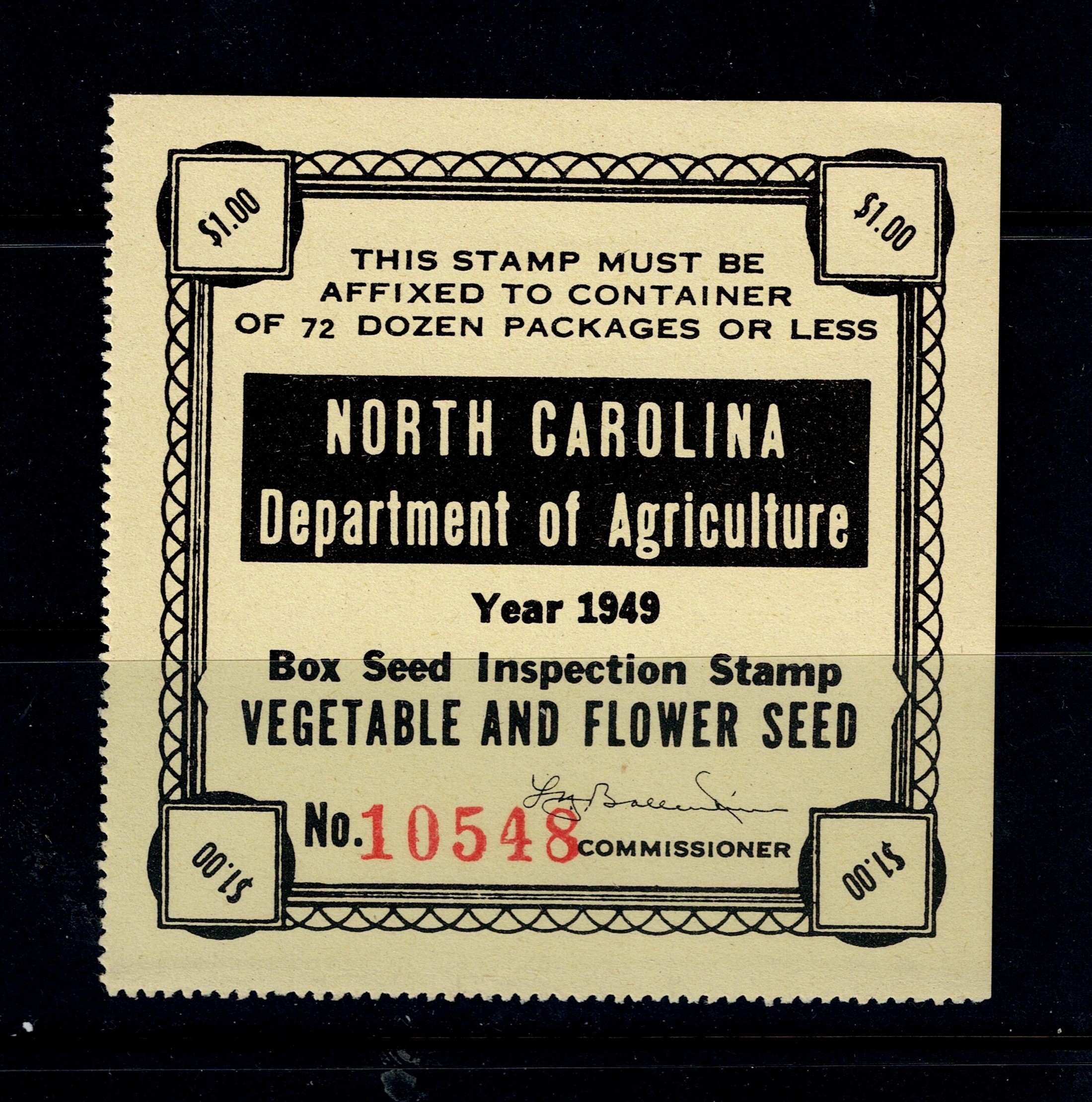 NC seed PS14 $1.00 MNH XF