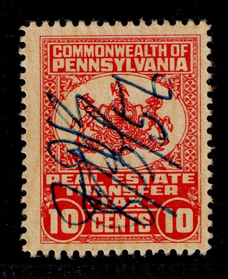 PA real estate RE3 10c U VF