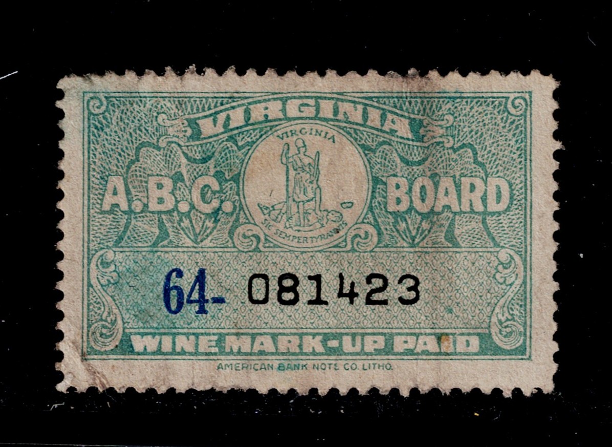 VA wine W36 64 oz. U VF, some soiling